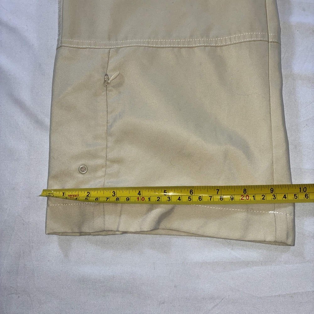 Athleta Tan Khaki Wide Leg Board Pants Lace Up Drawstring Size 10 Style 35392 - Picture 6 of 12